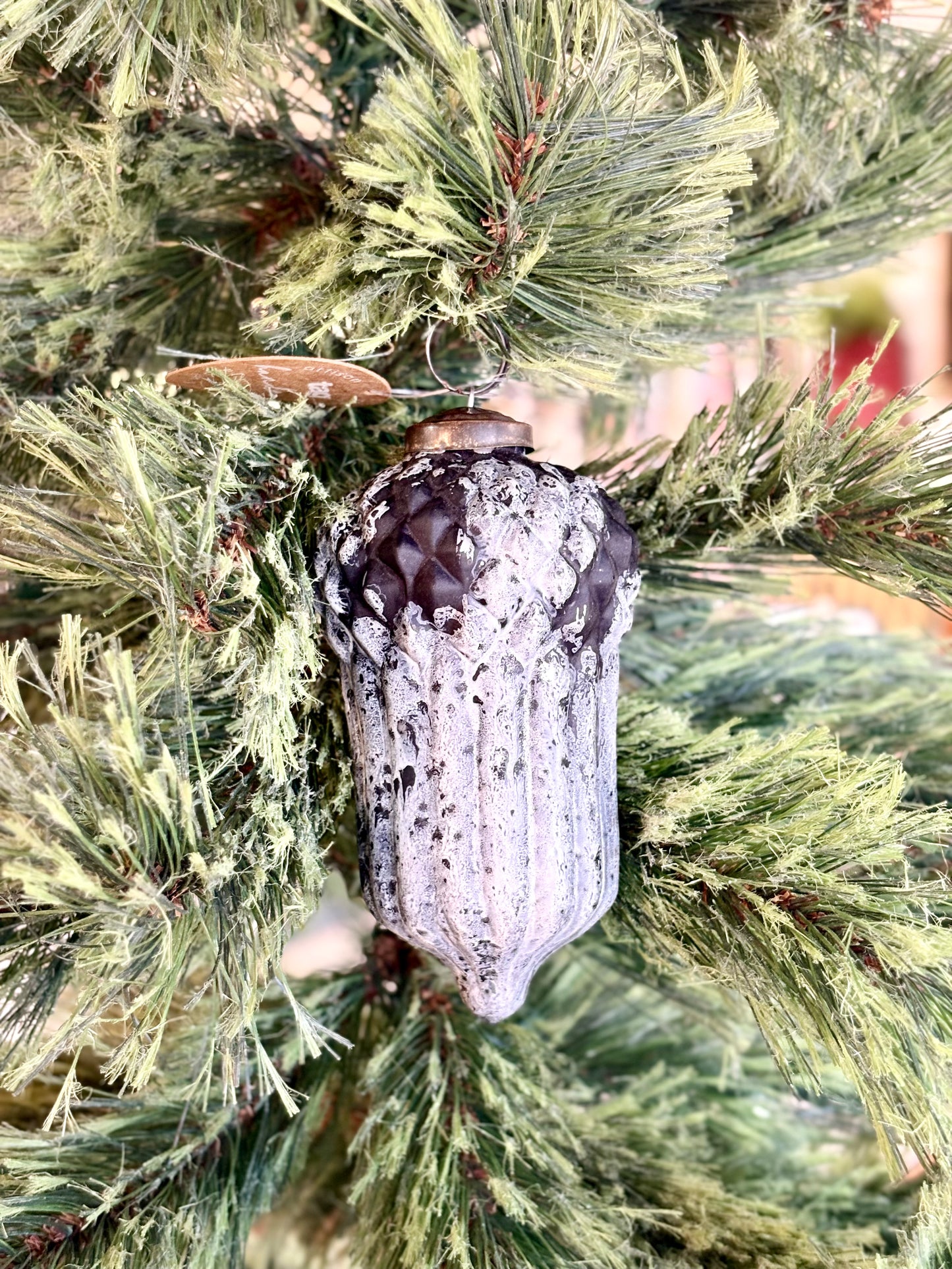 Twilight Acorn Christmas Ornament 5 In - Black Multi