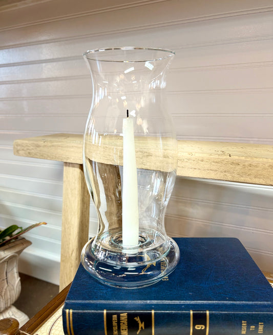 Glass Hurricane Candleholder