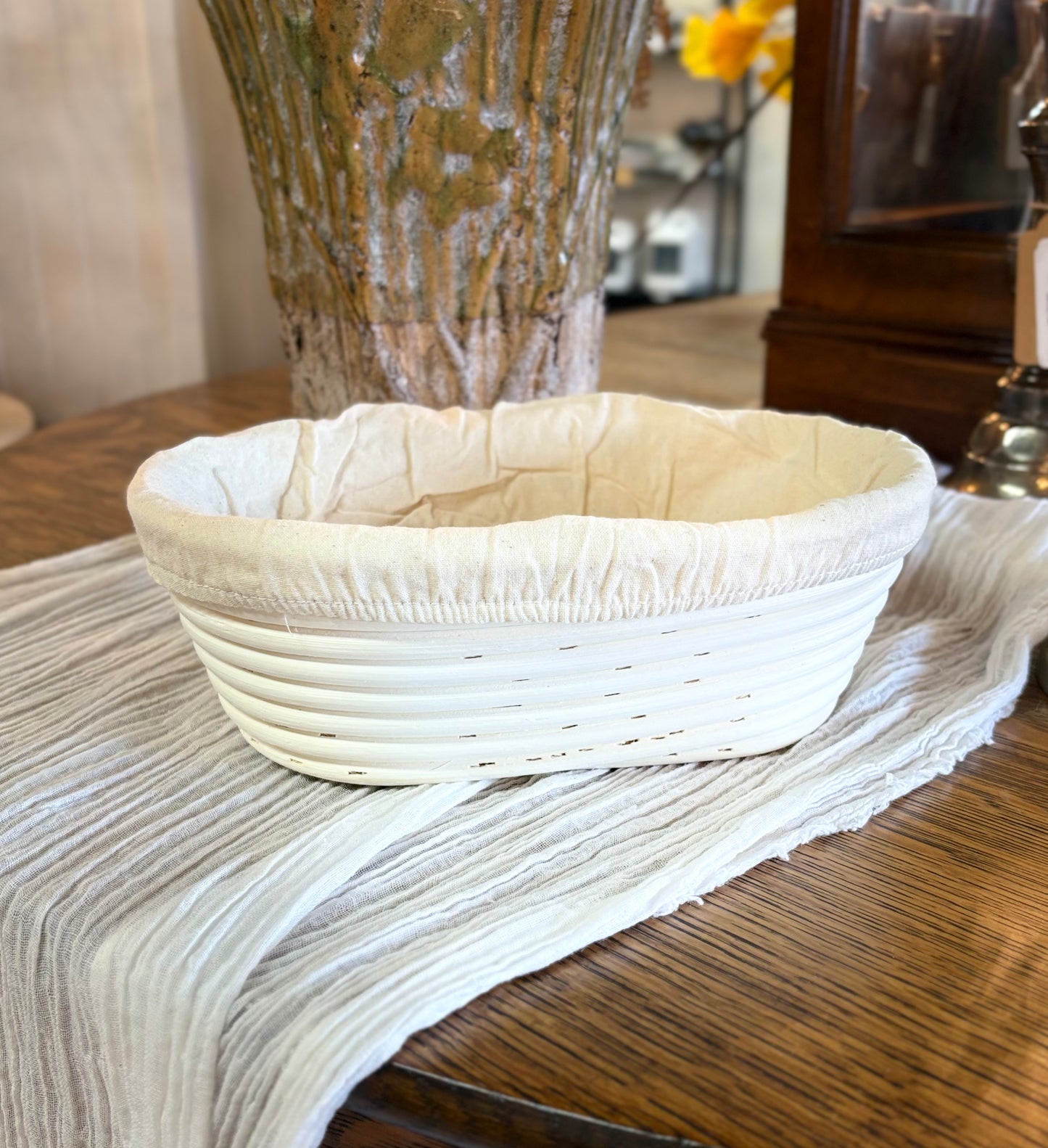 Oval Rattan Proofing Basket and Liner