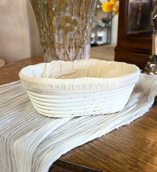 Oval Rattan Proofing Basket and Liner
