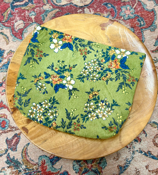 Green & Navy Floral Bag