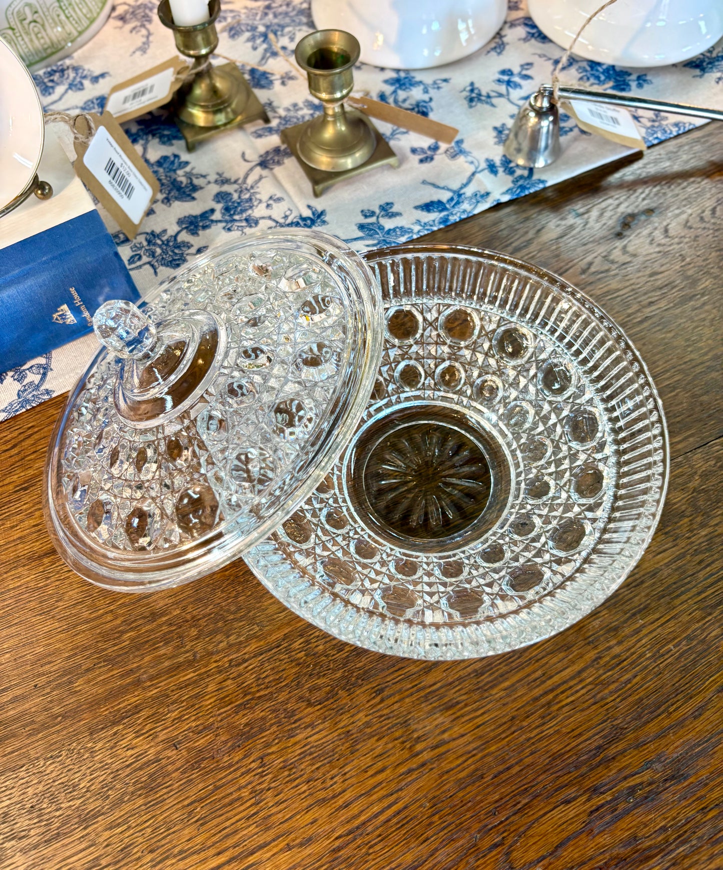 Vintage Windsor Button Covered Candy Dish