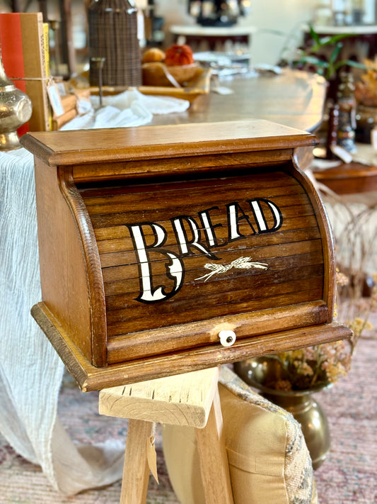 Vintage Roll Top Bread Box