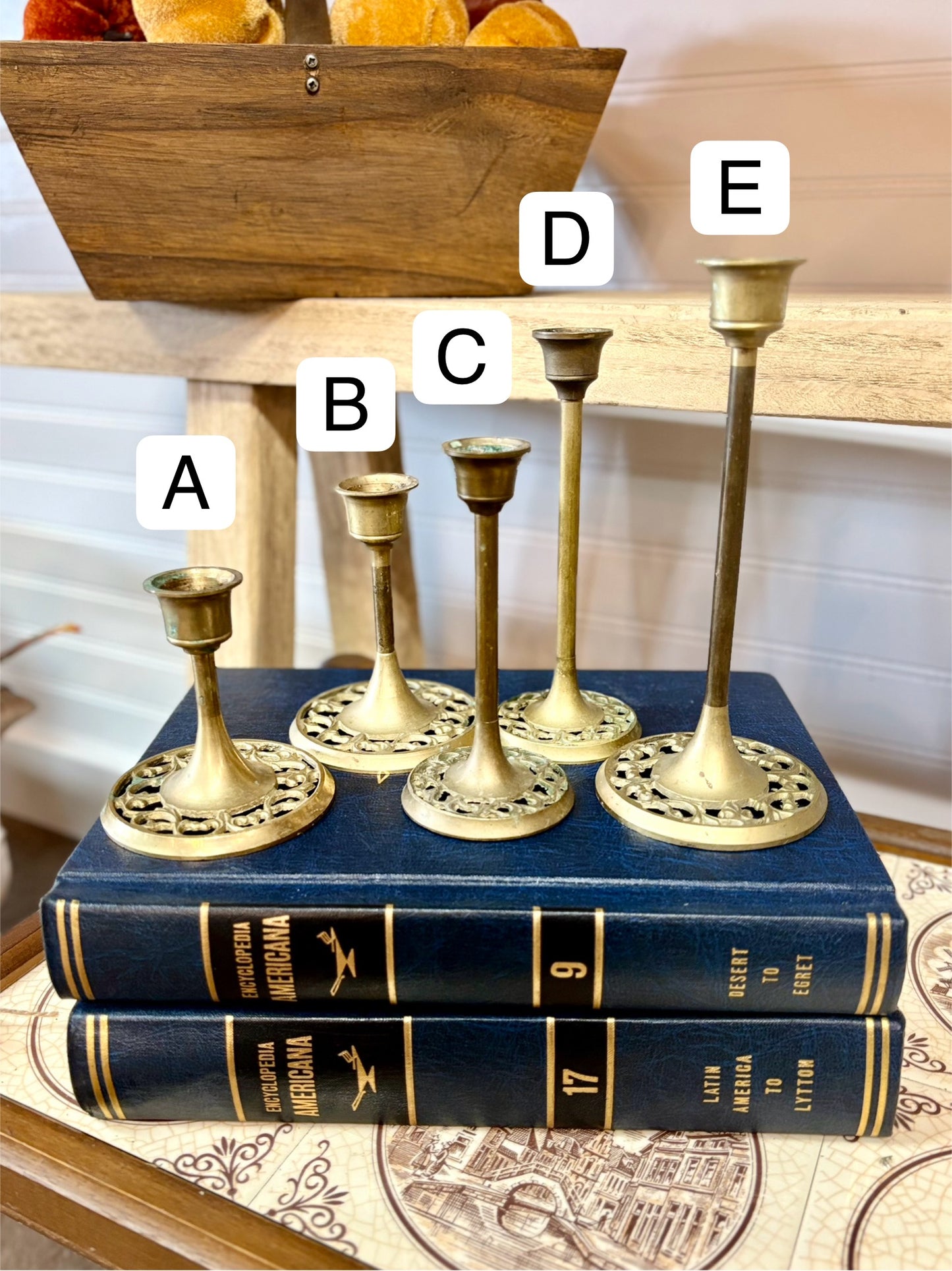 Vintage Ornate Brass Candlestick