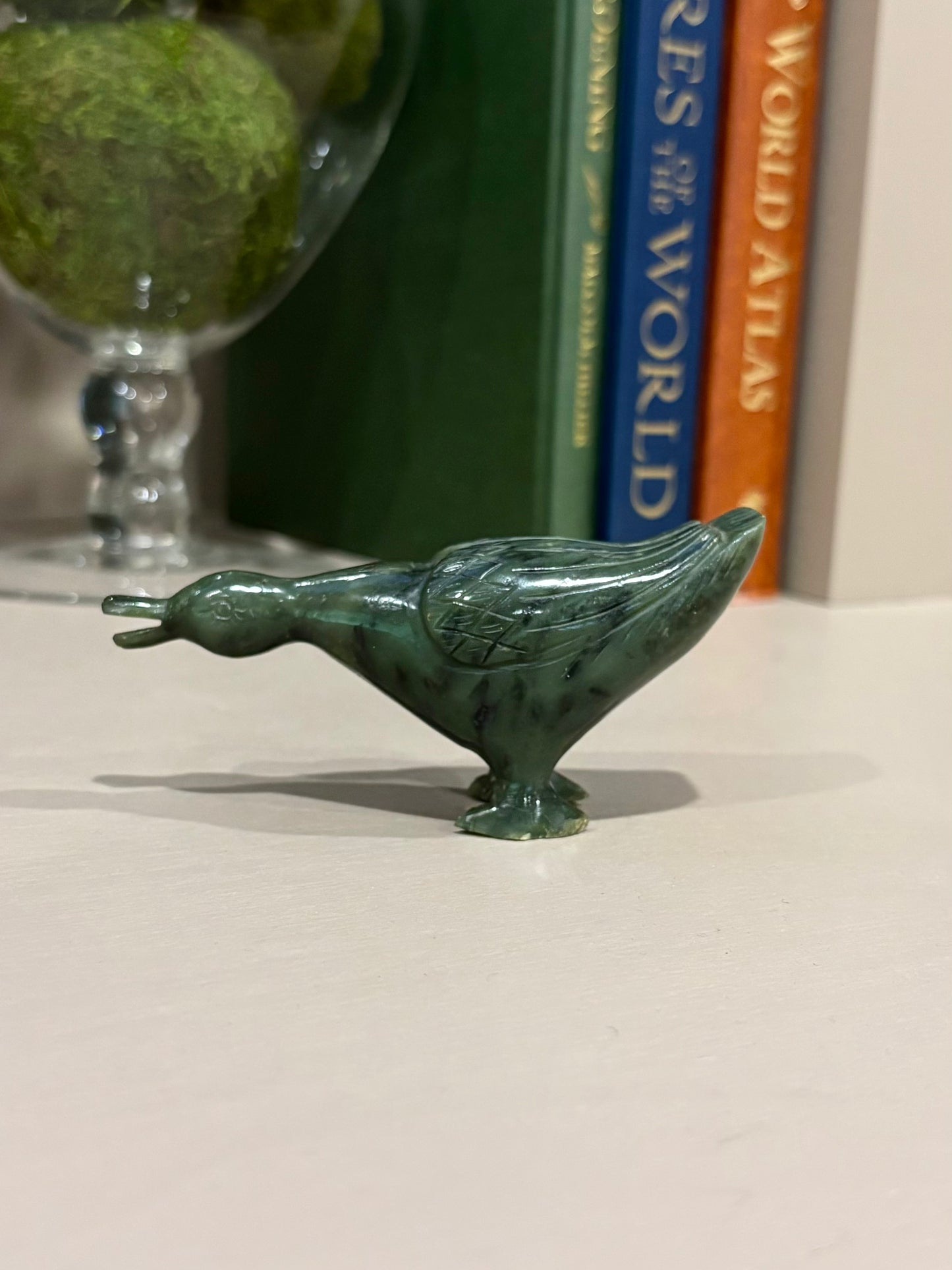 Vintage Handcarved Jade Goose