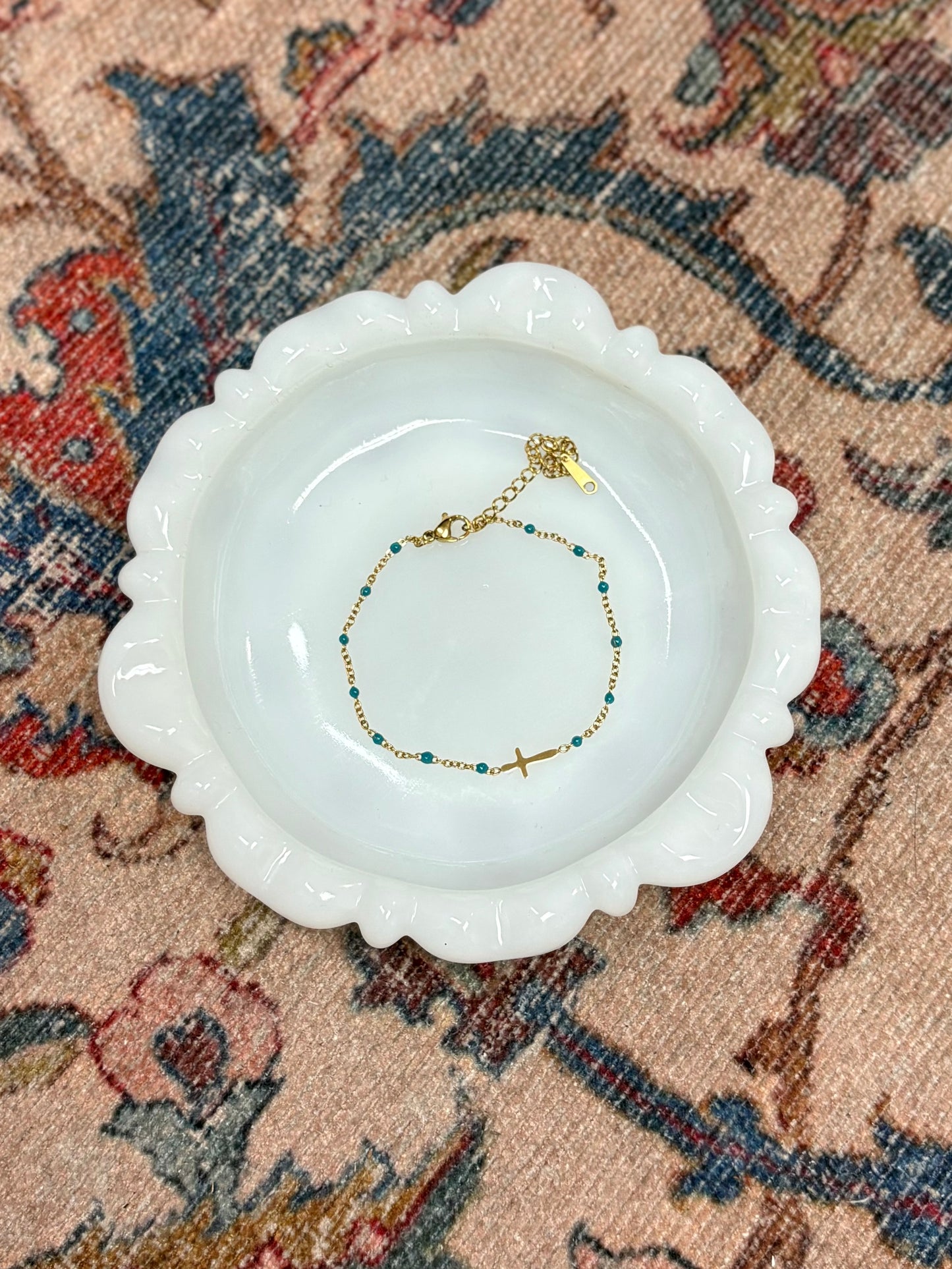 Dainty Turquoise Beaded Bracelet