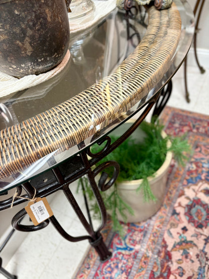 Arched Glass Top Table