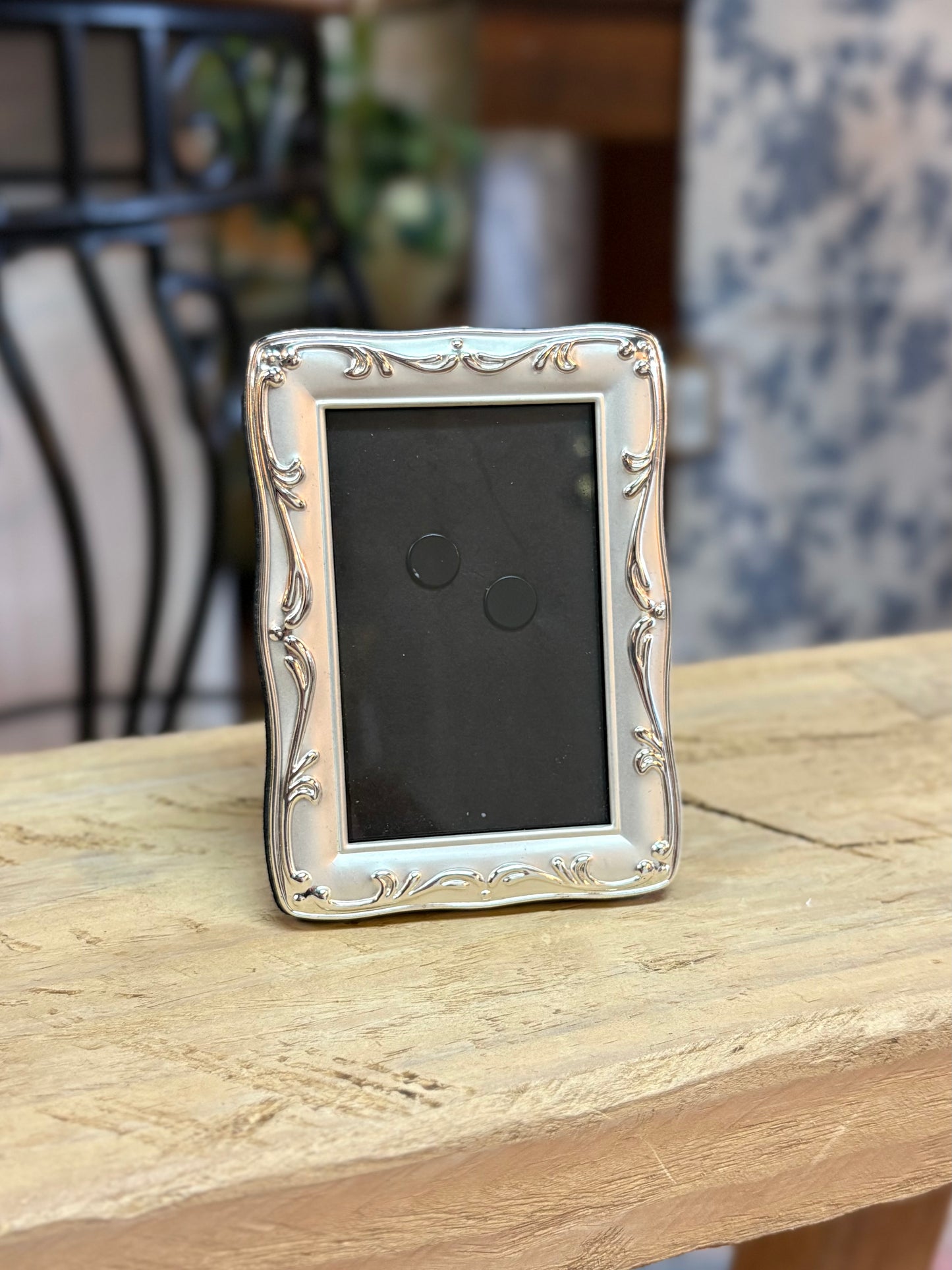 Miniature Silver-Tone 1.75 x 2.75 with Ornate Detail Frame