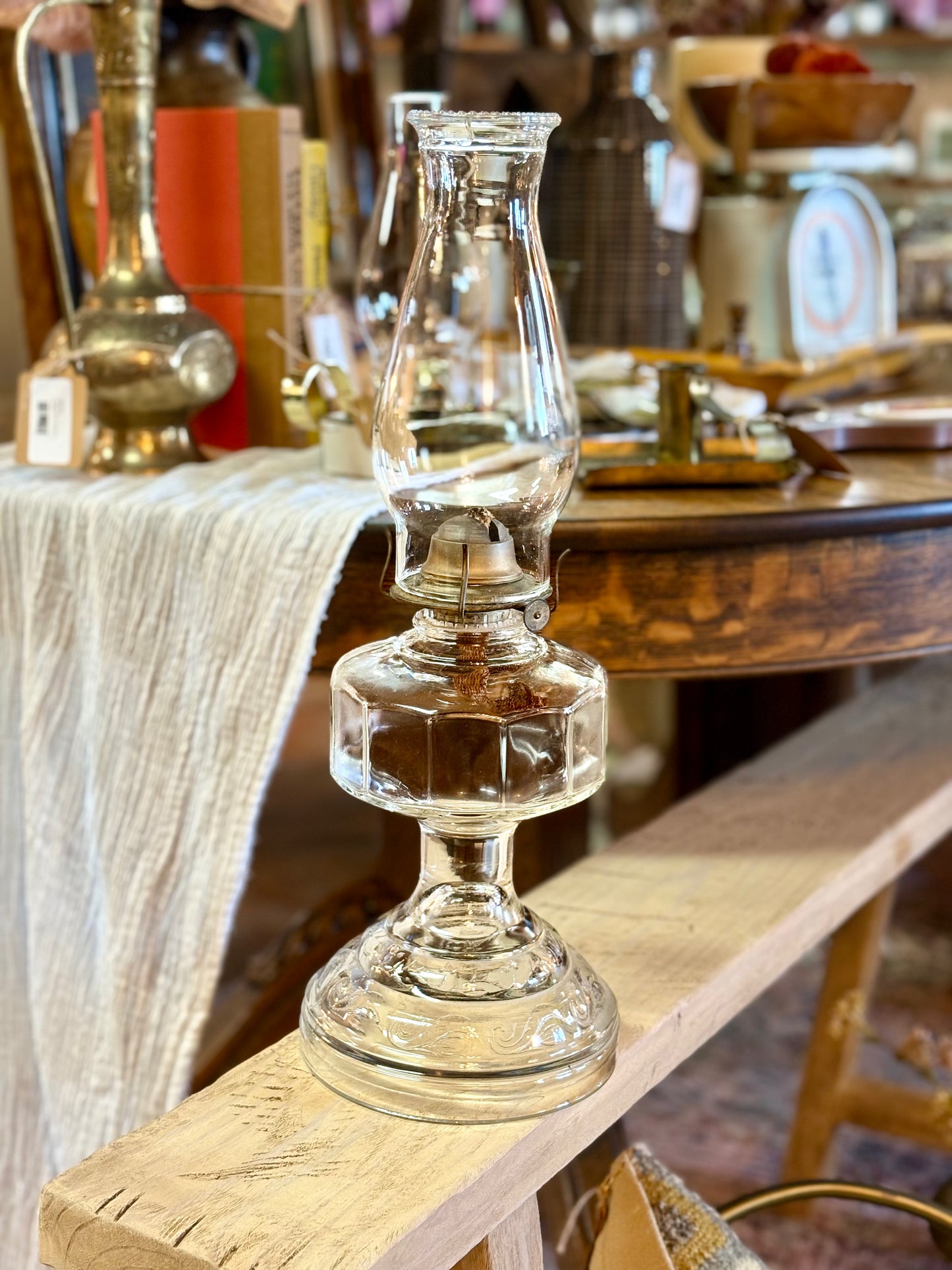 Vintage Clear Oil Lamp