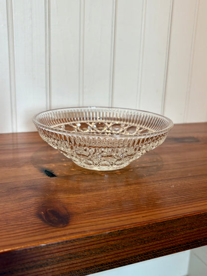 Vintage Glass Button Bowl