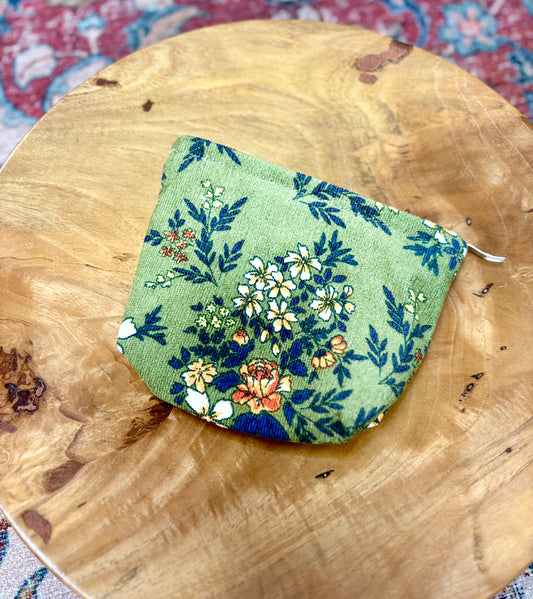 Mini Green & Navy Floral Bag