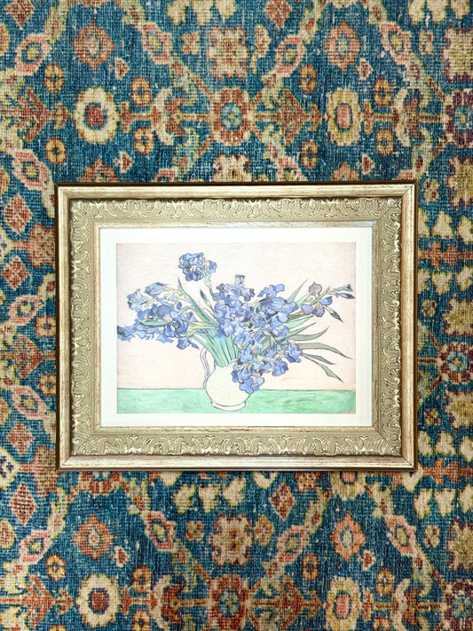 Blue Irises in Vase