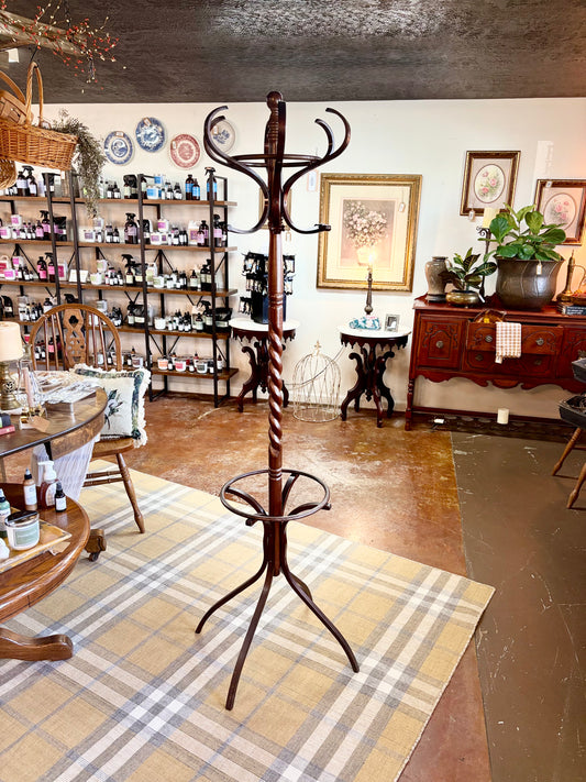 Vintage Wooden Spinning Coat Rack