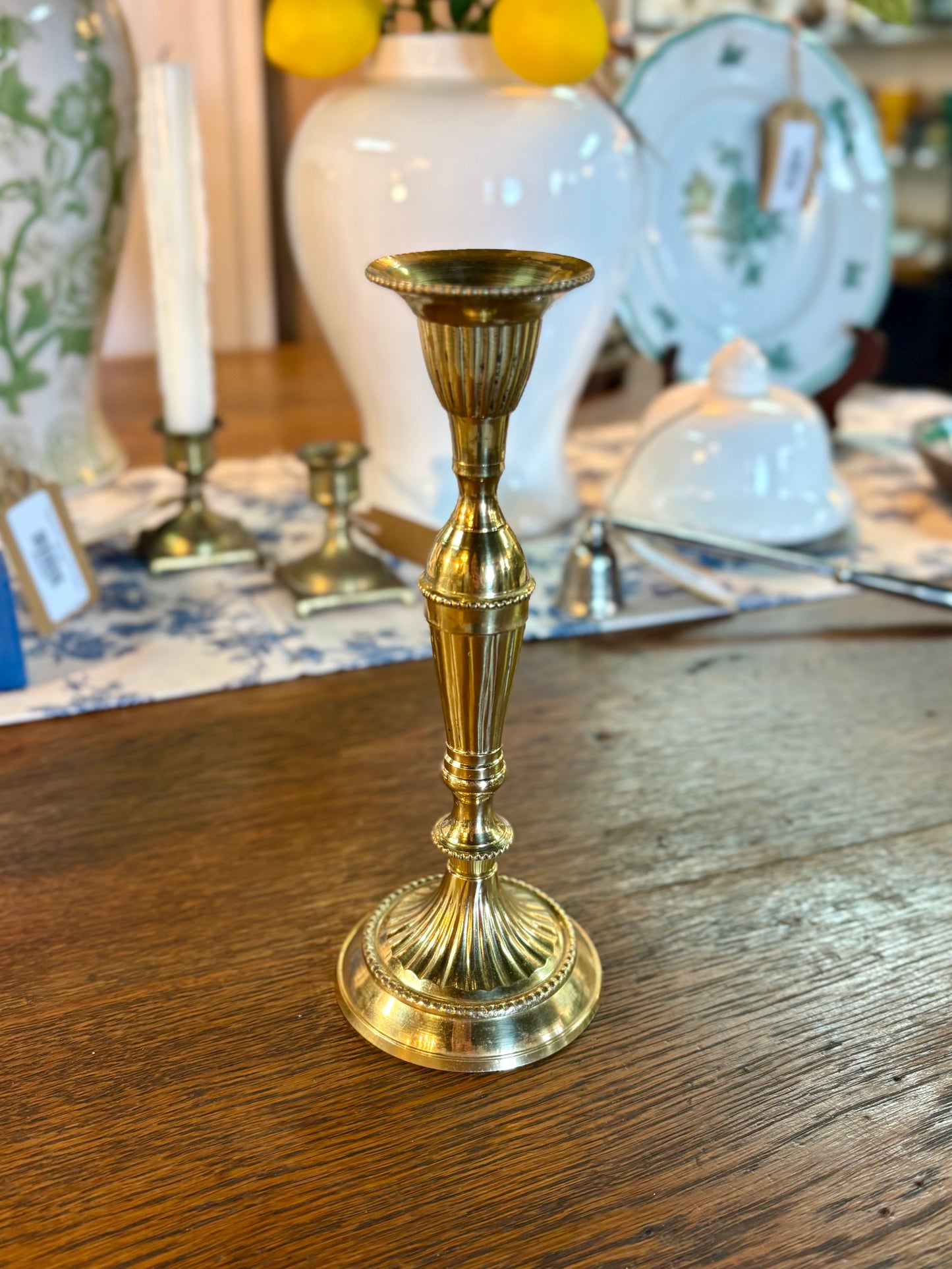 Fluted Brass Candlestick