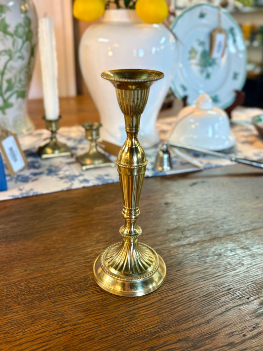 Fluted Brass Candlestick