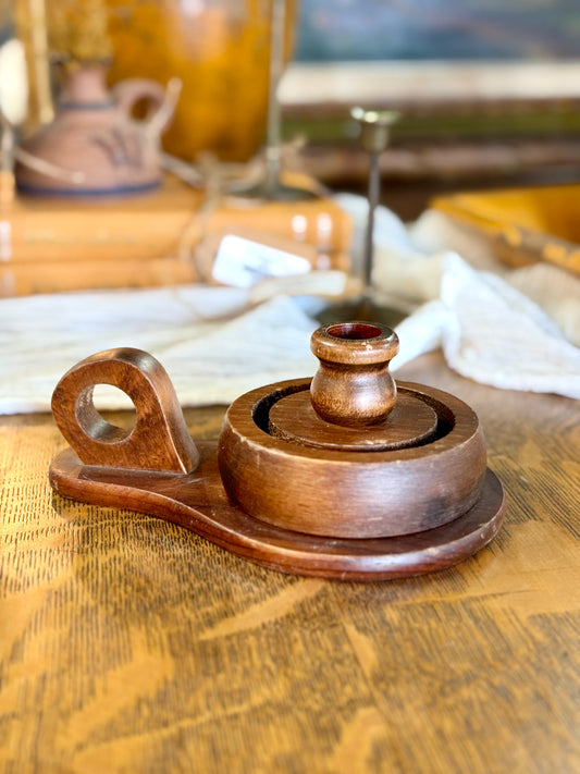 Vintage Wooden Chamber Stick