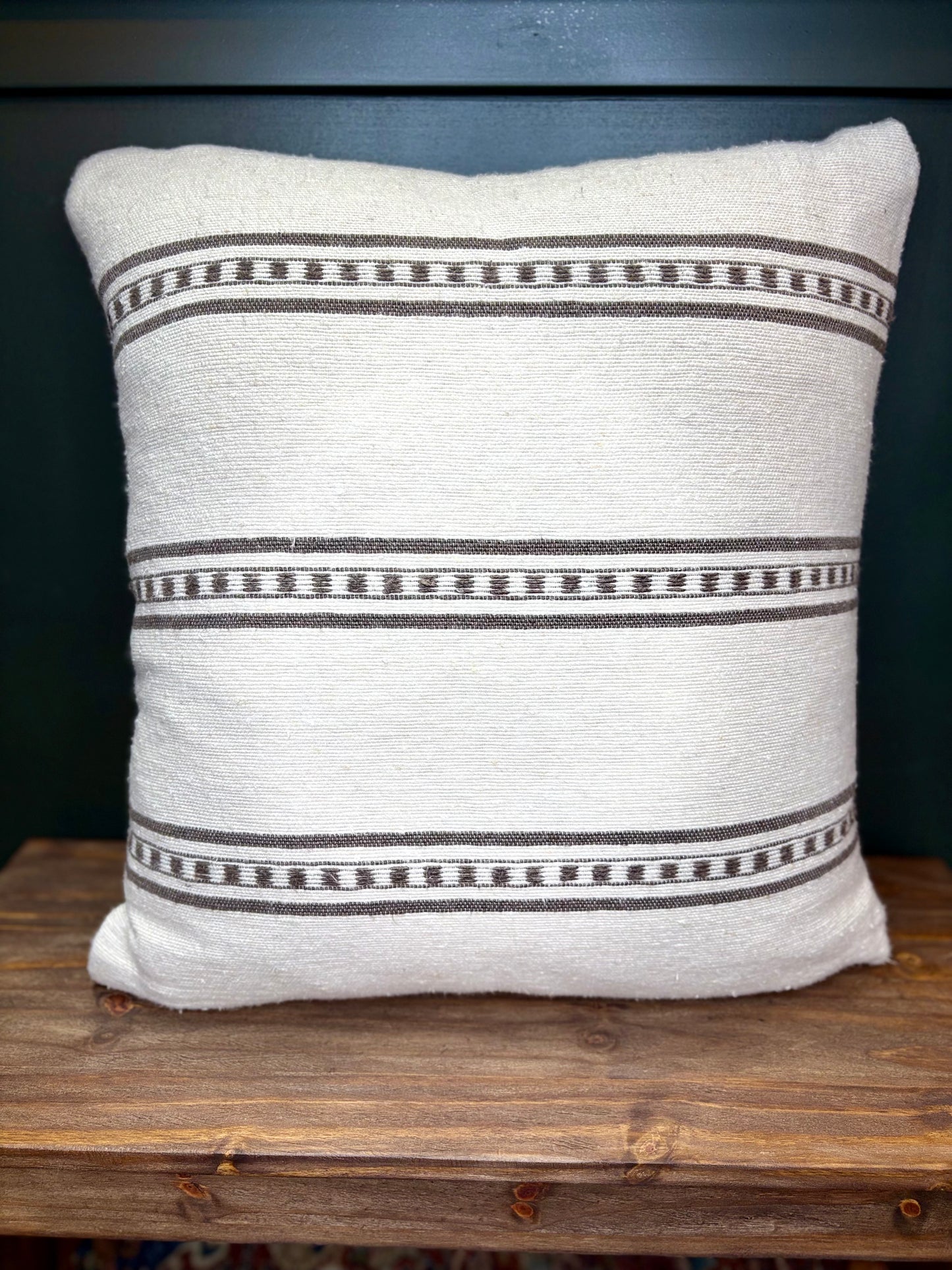 Maple in Mocha Stripe-22" Pillow Cover