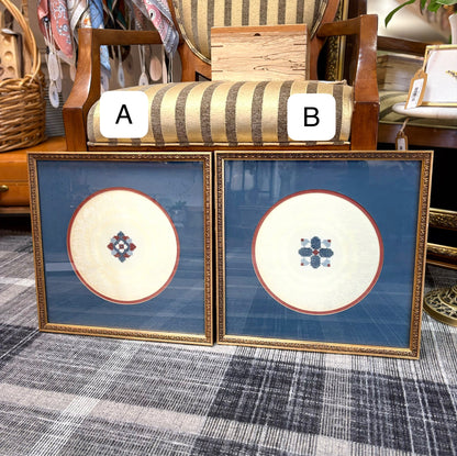 Framed Cross Stitch on Lace