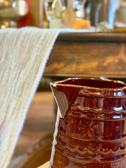 Vintage Marcrest Brown Stoneware Pitcher (S)