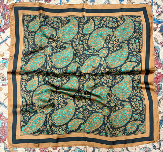 Green-Brown Paisley Scarf