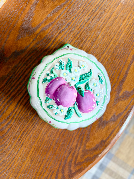 Vintage Plum w/Flowers Jello Mold