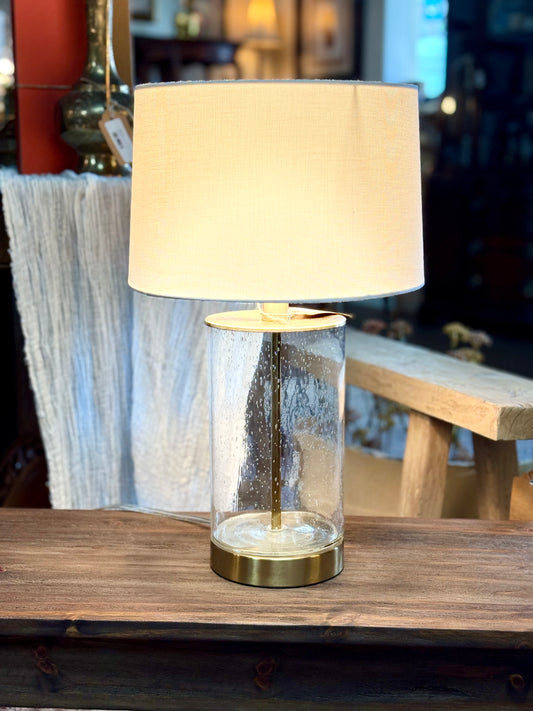 Glass & Gold Lamp 14.5"