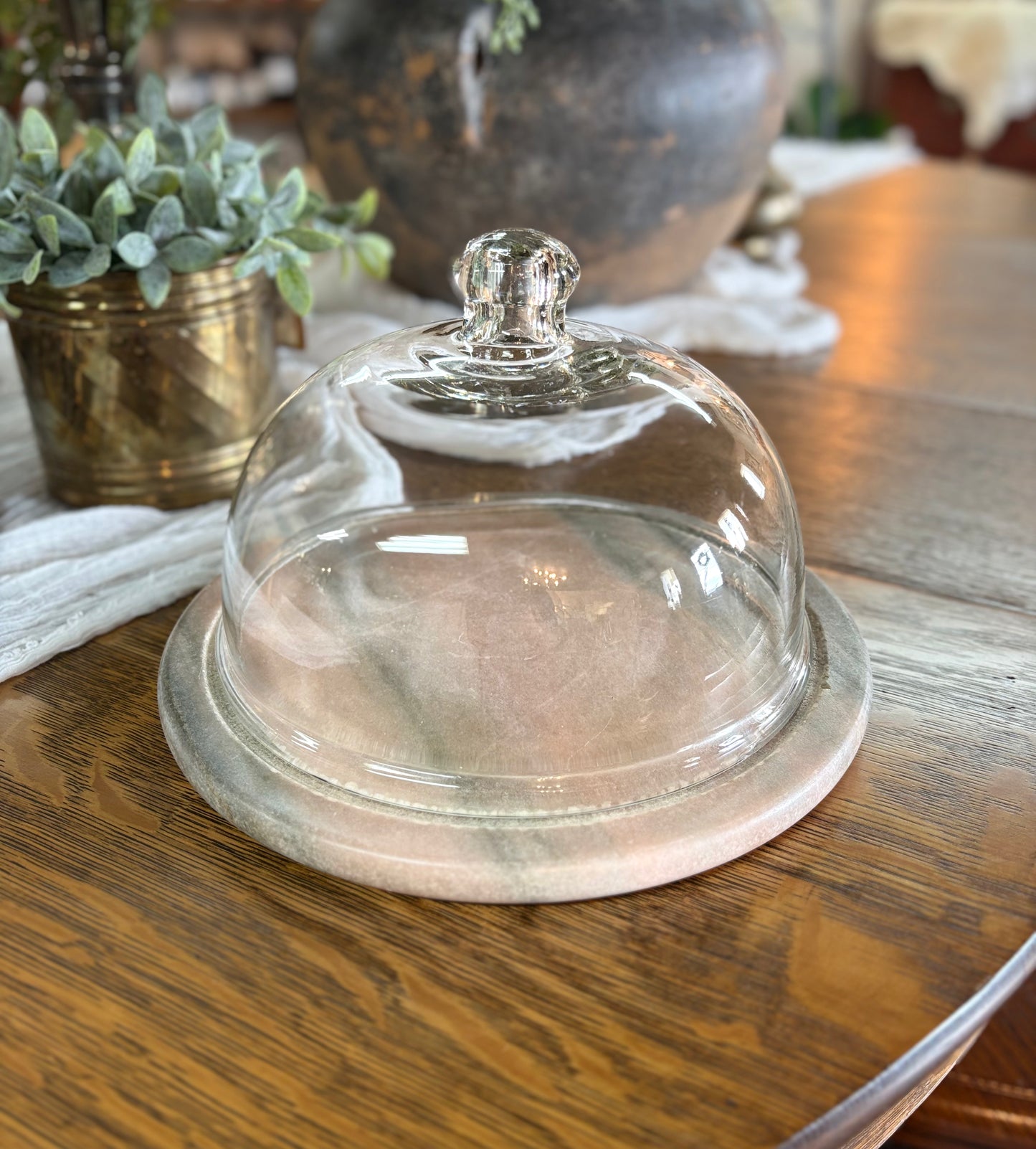 Cloche with Marble Base