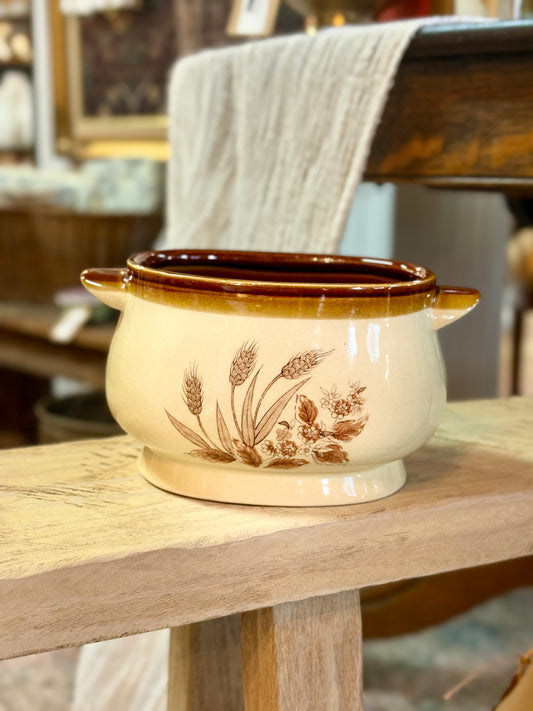 Vintage Harvest Wheat Stoneware Tureen