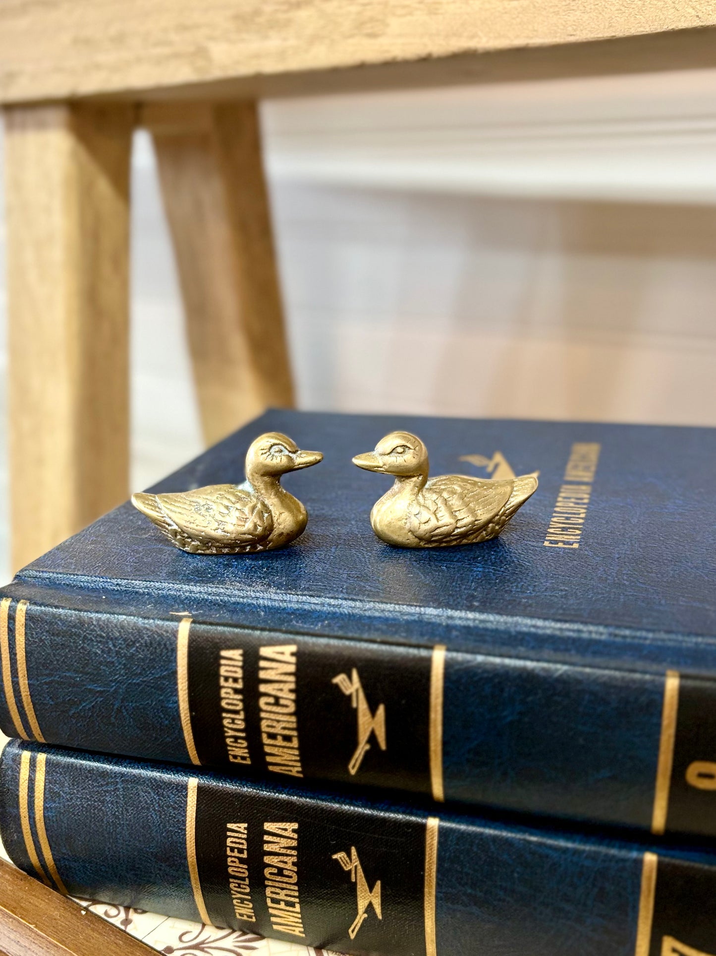 Vintage Miniature Brass Duck