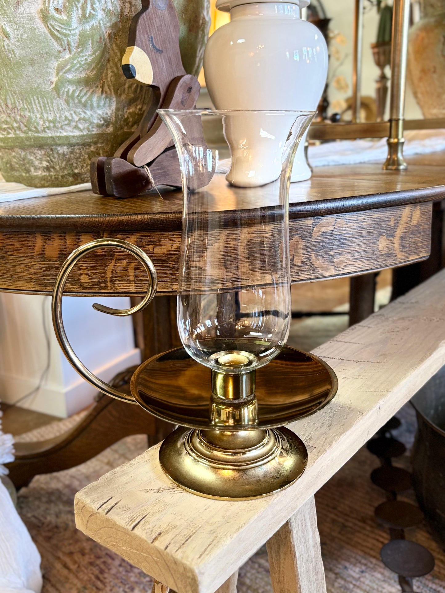Baldwin Brass Hurricane Candleholder