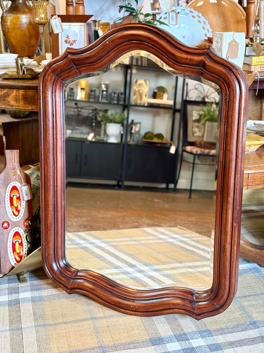 Vintage Wood Framed Mirror