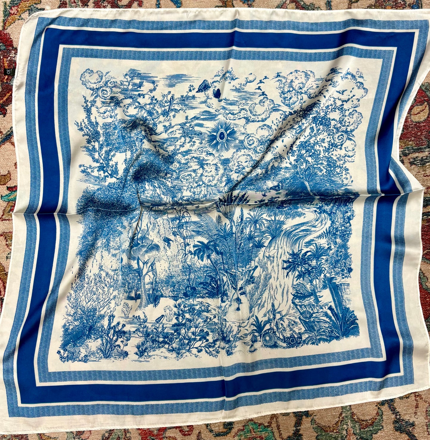 Blue & White Scarf