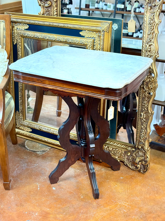 Vintage Marble Top Rectangular Table