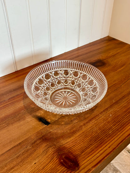 Vintage Glass Button Bowl