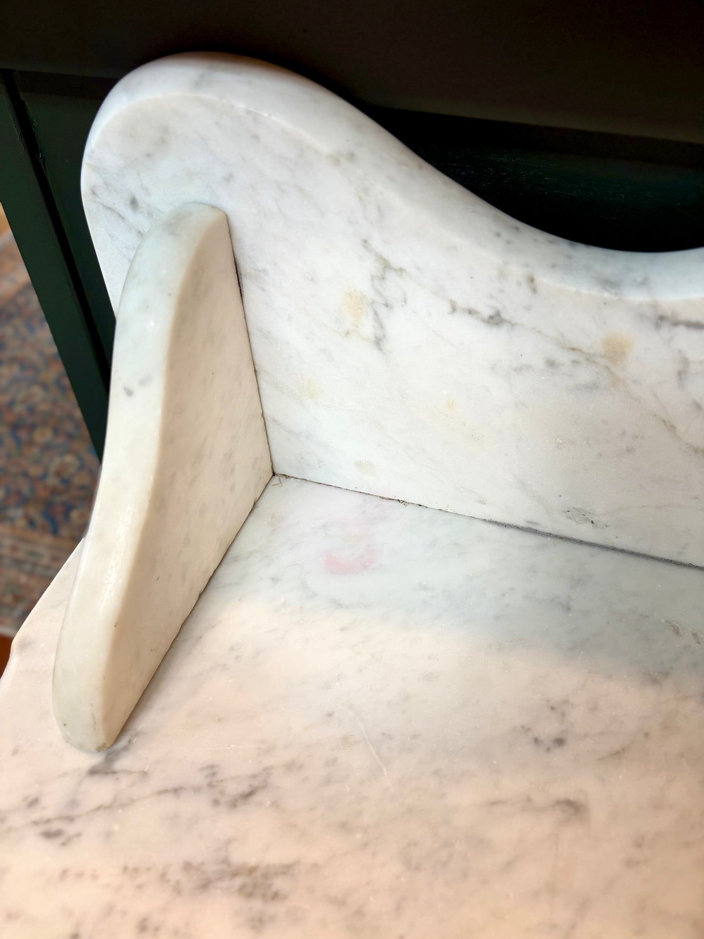 Vintage Marble Top 4 Drawer Nightstand