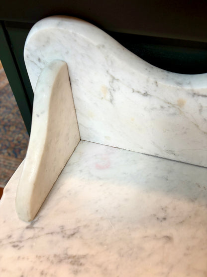 Vintage Marble Top 4 Drawer Nightstand