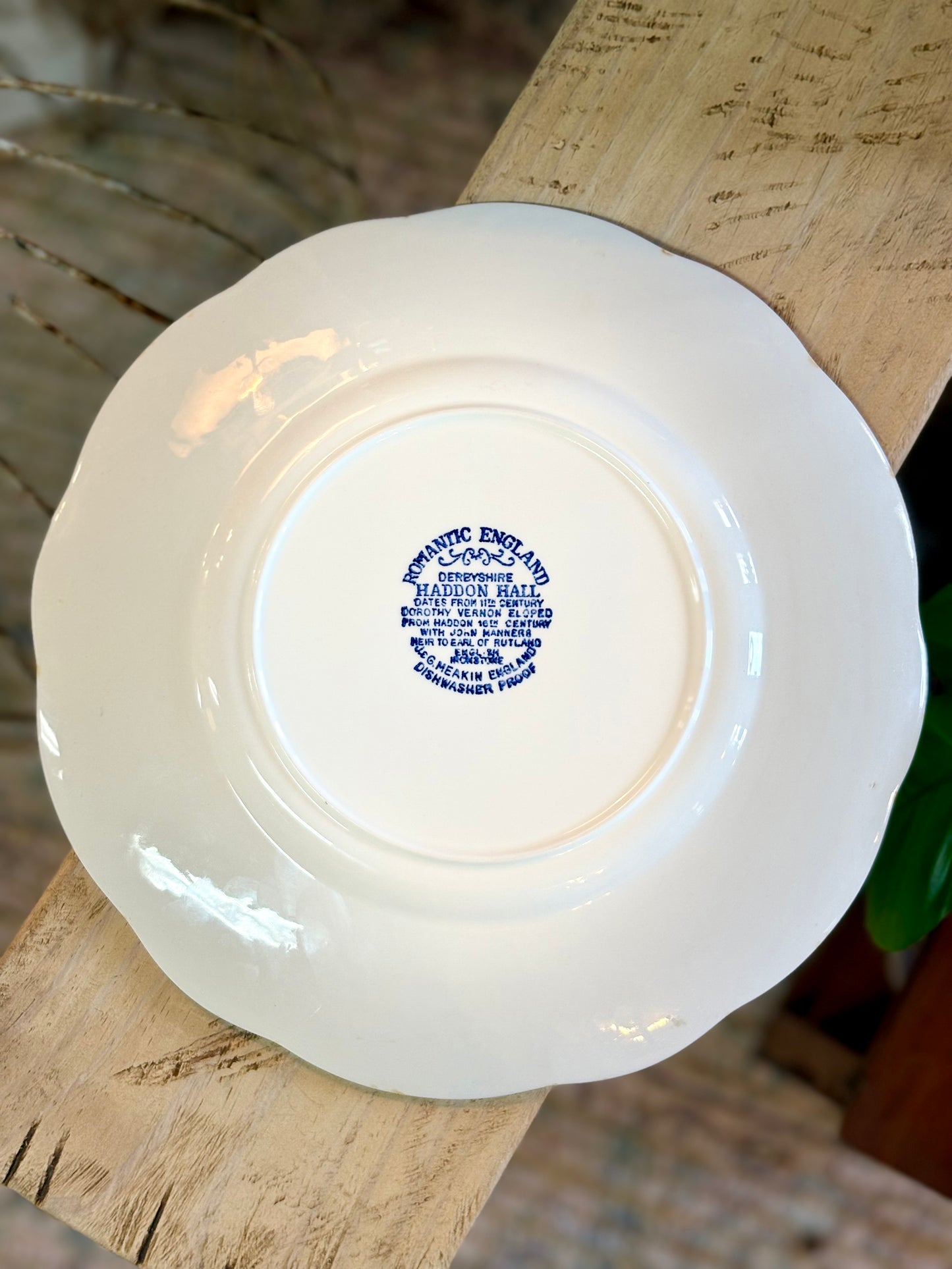 Vintage Romantic England Dereyshire Plate