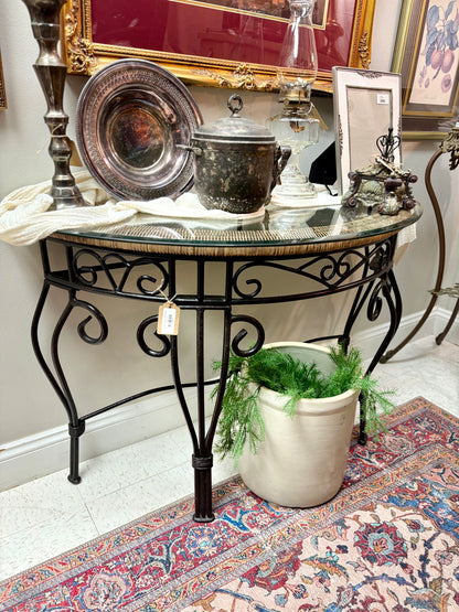 Arched Glass Top Table