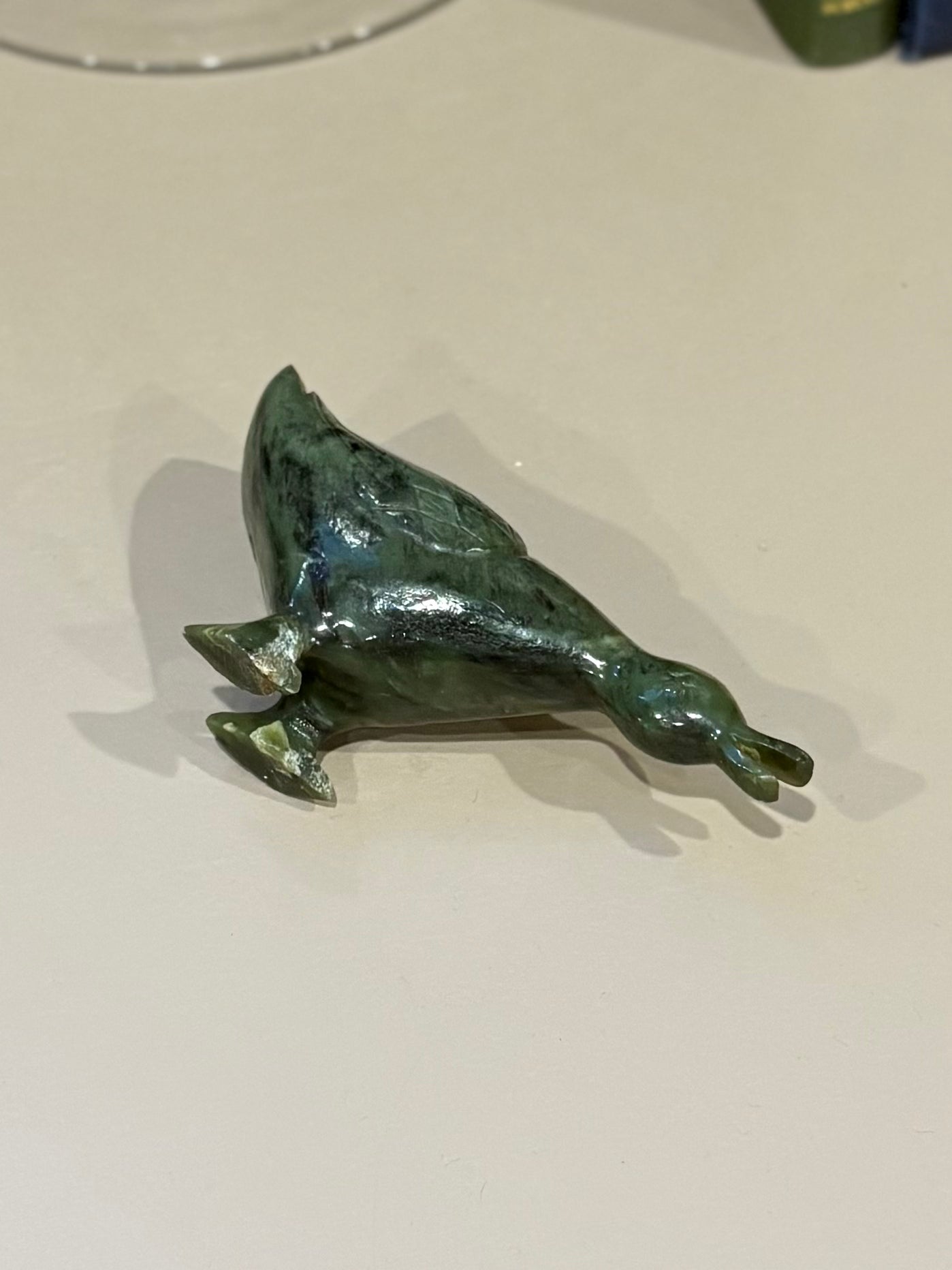 Vintage Handcarved Jade Goose
