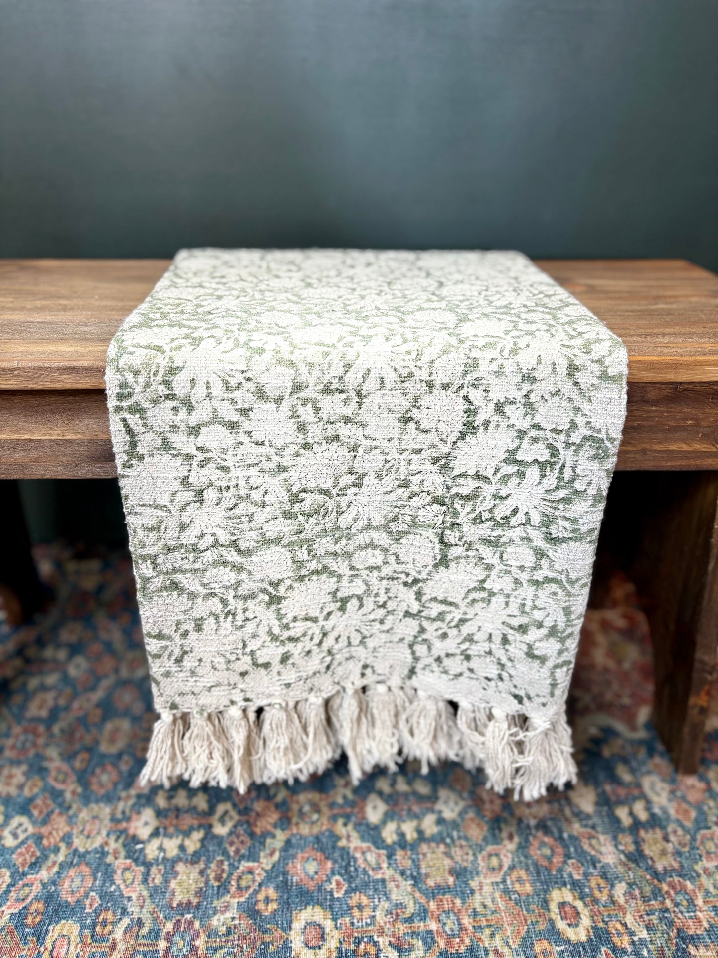 Handloom Cotton Block Print Throw Blanket