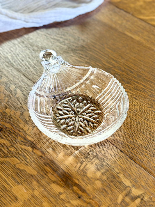 Glass Ornament Serving Dish