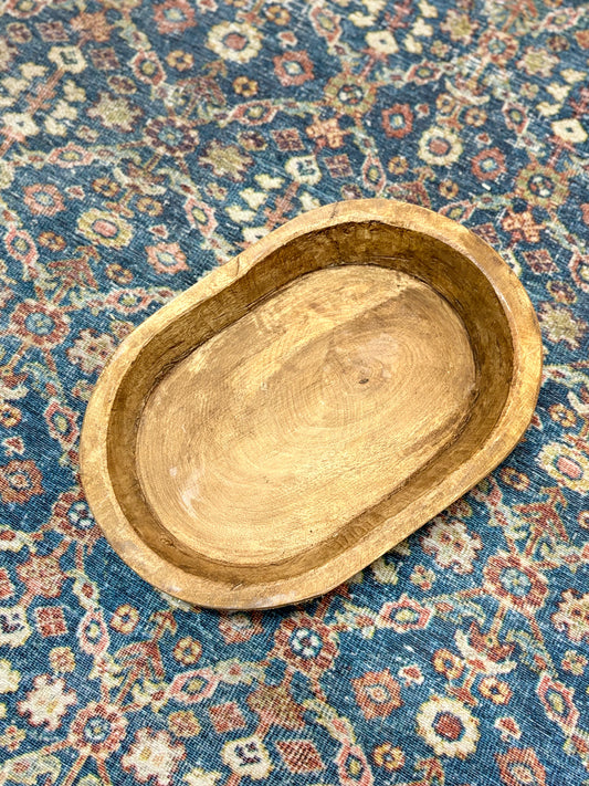 Wooden Dough Bowl Tray