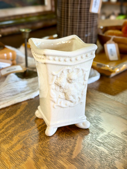 Vintage Porcelain Cream Vase