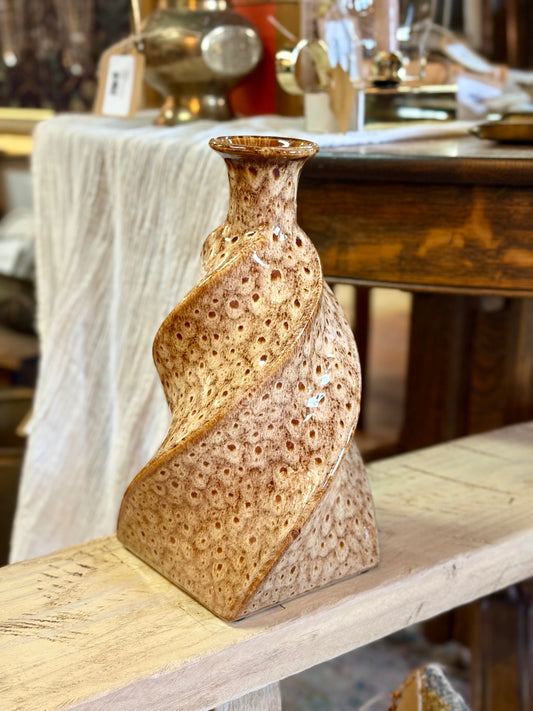 Brown Twisted Vase
