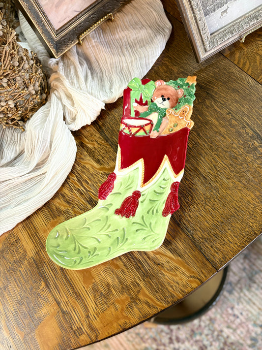 Fitz and Floyd Stocking Tray