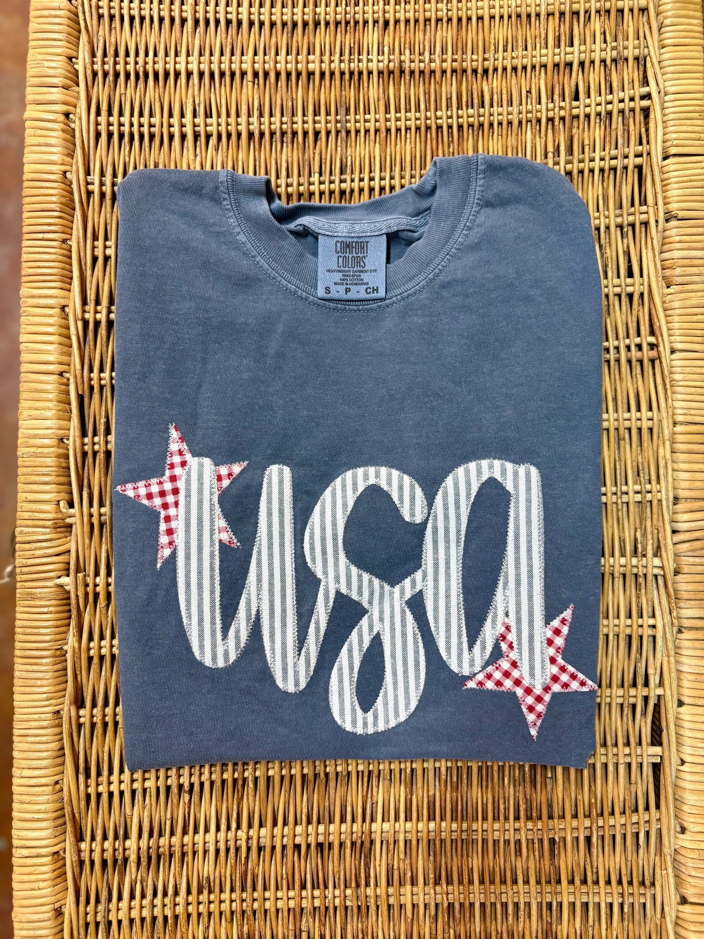 Comfort Color Embroidery "USA" Tee