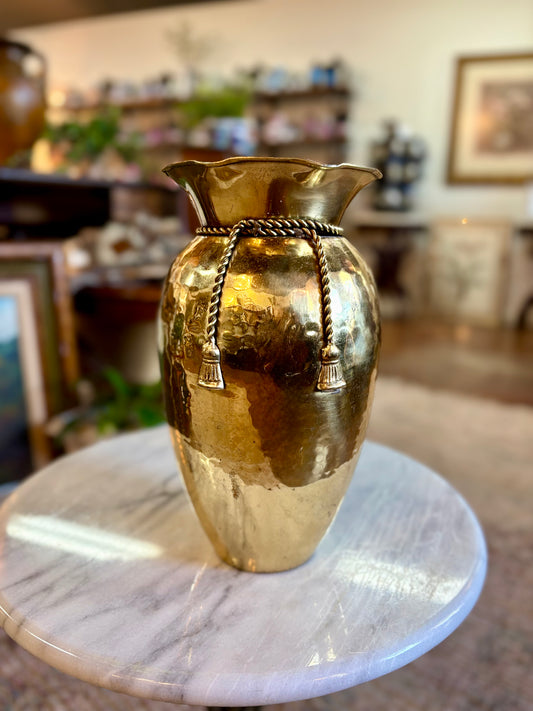 Brass Vase with Rope Detail