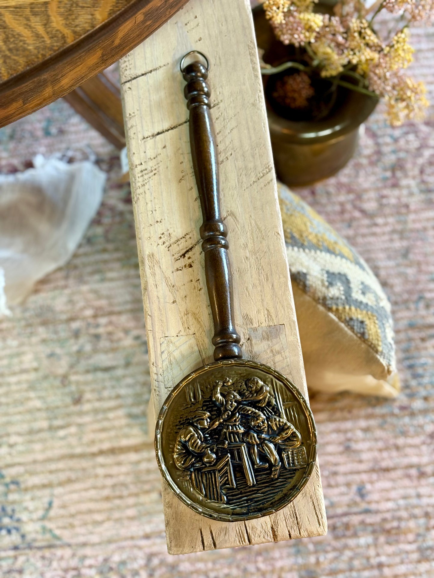 Vintage Copper Hanging Matchstick Holder