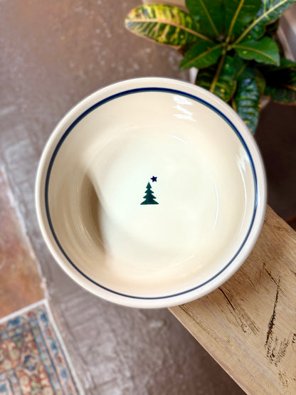 Vintage Polish Pottery Christmas Bowl