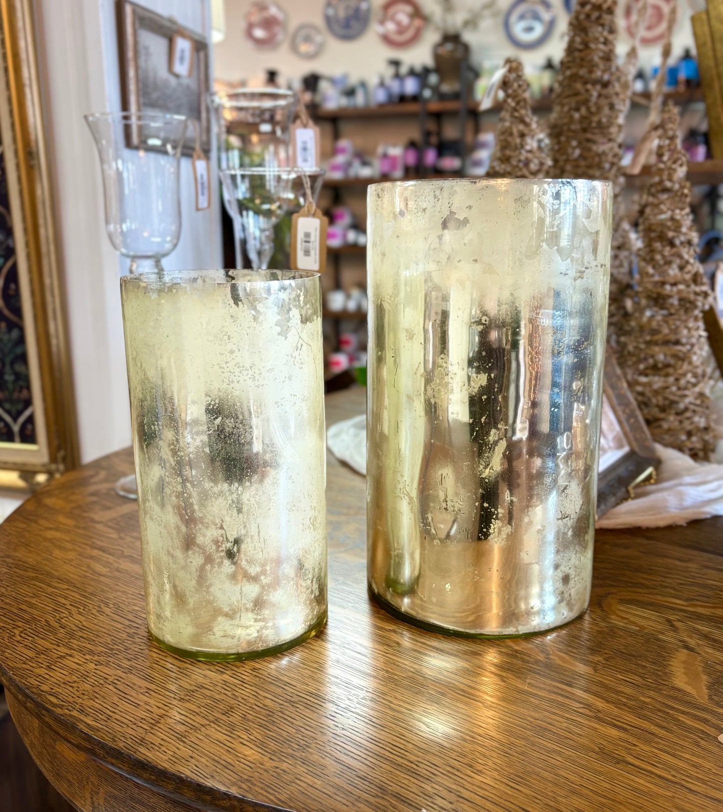 Gold Glass Hurricane